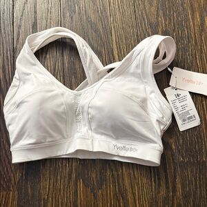 Yvette Women's High Support Sports Bra White